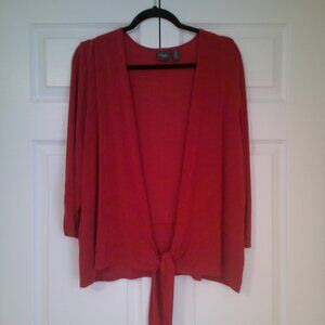 Chico’s Travelers  Tie-Front Jacket Red Size 3  / XL / 16